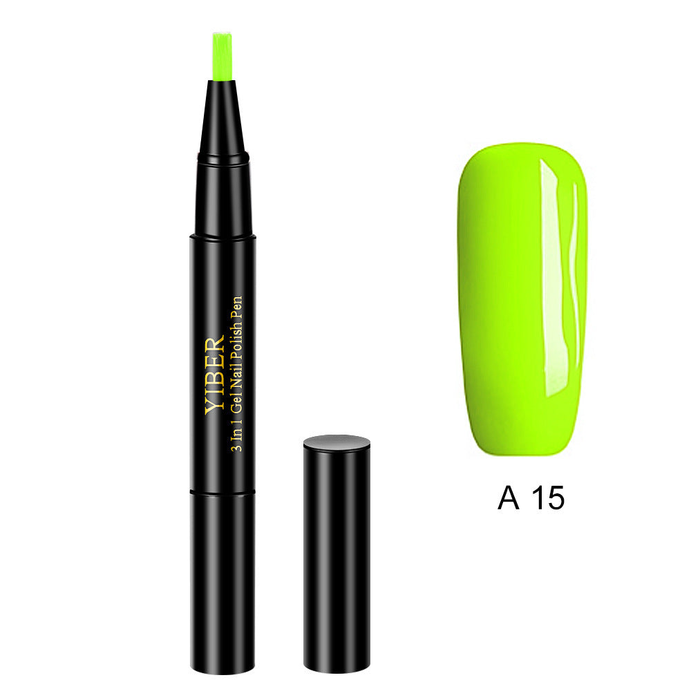 3 In 1 Gel Nail Varnish Pen Glitter One Step Nail Art Gel Polish Hybrid 3 In 1 Gel Nail Varnish Pen Glitter One Step Nail Art Gel Polish Hybrid